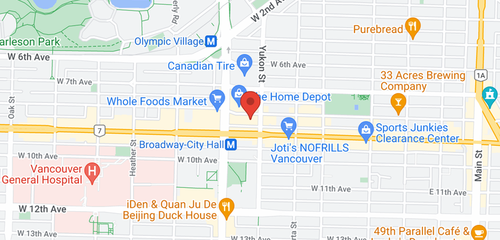 map of 711 428 W 8TH AVENUE